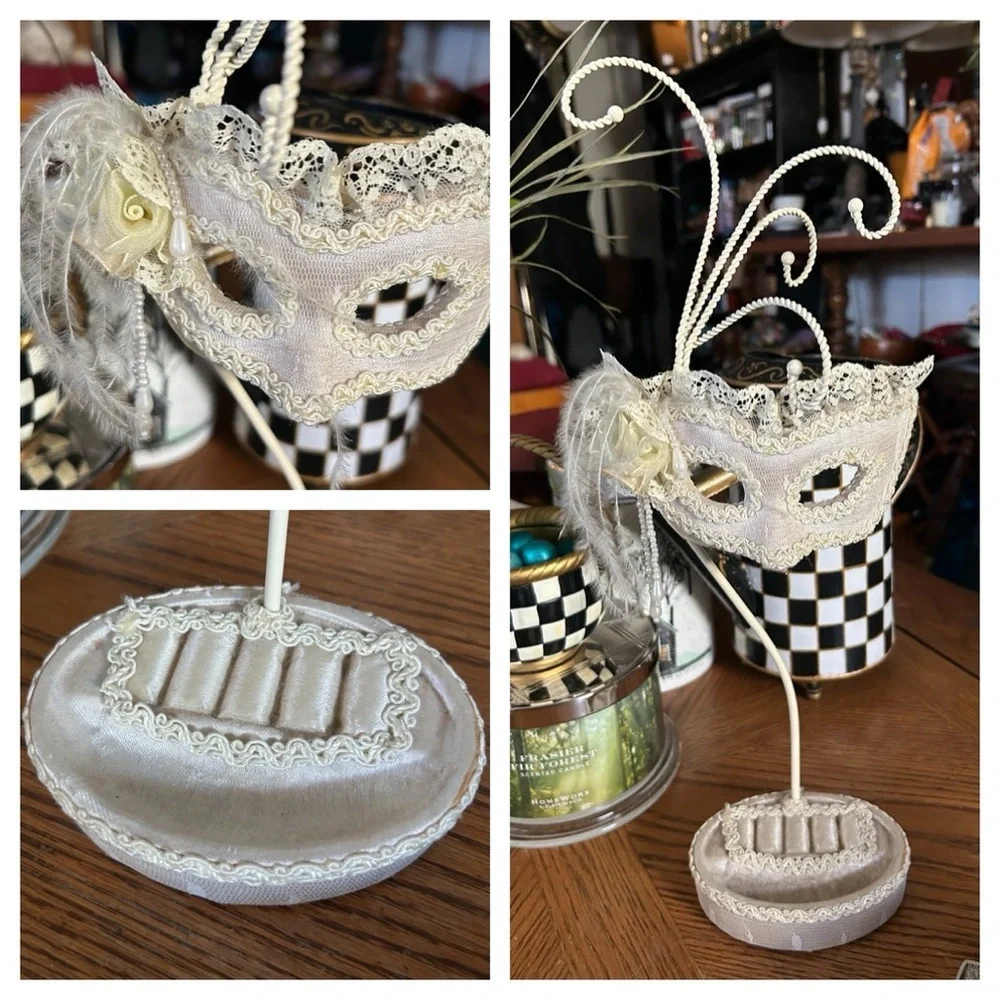 Mardi Gras Victorian Mask Jewelry Stand Holder